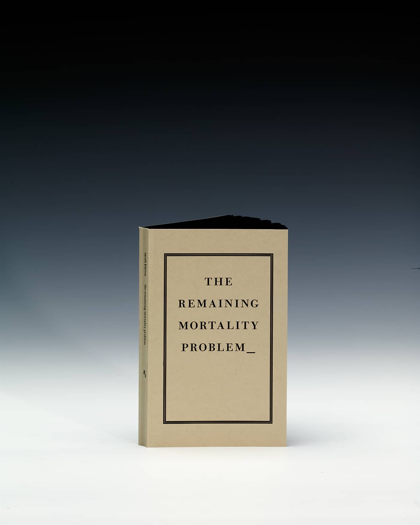 Sarah Kürten, the remaining mortality problem, Rhein-Verlag 2014, Foto: Courtesy Rhein-Verlag.